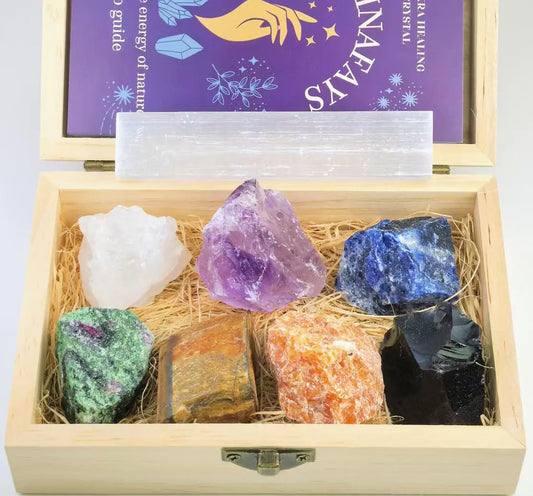 Raw Crystals and Healing Stones Set – 7 Chakra Stones